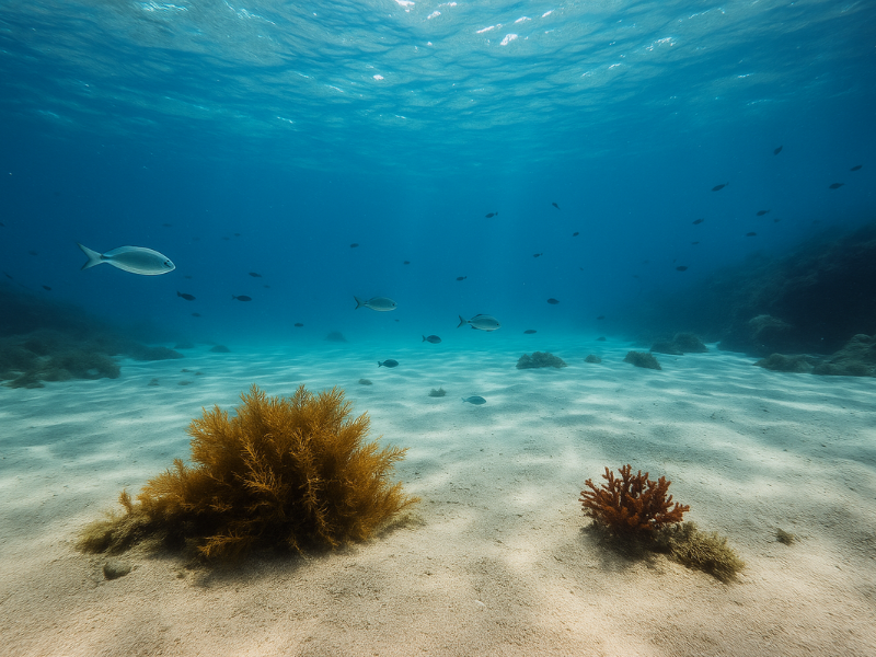 fondo marino mostrando como se producen las mareas