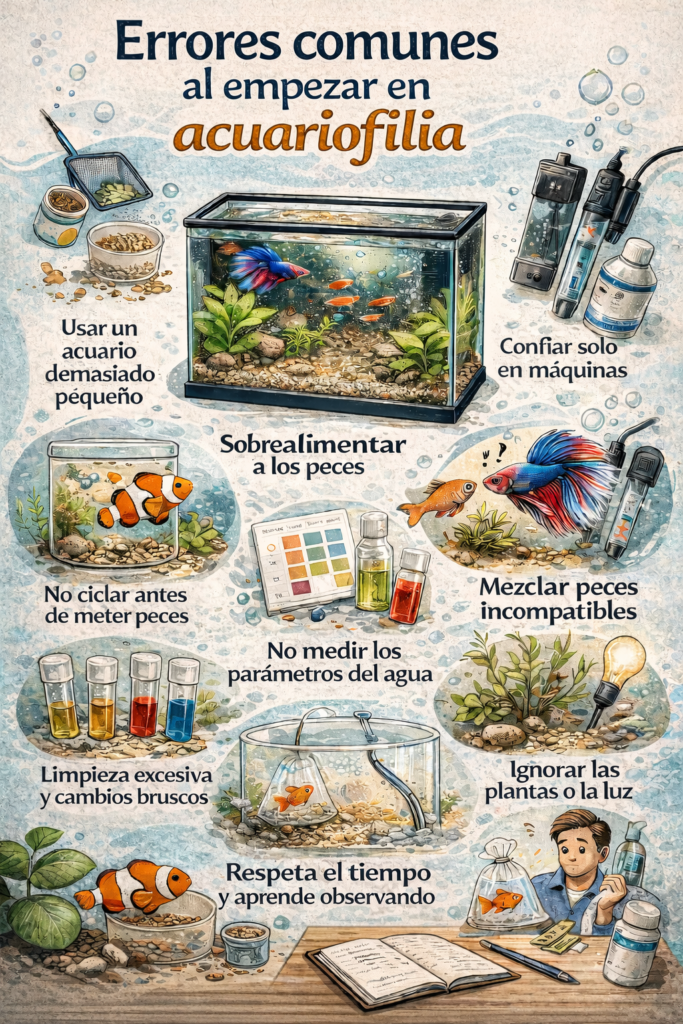errores en acuariofilia infografia de errores en acuariofilia