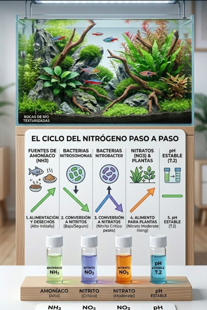 infograia ciclado del acuario