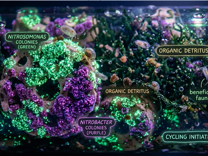 CICLAdo del acuario a nivel microscópico